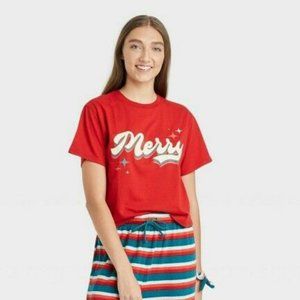 Mighty Fine Women's Holiday "Merry" Shirt